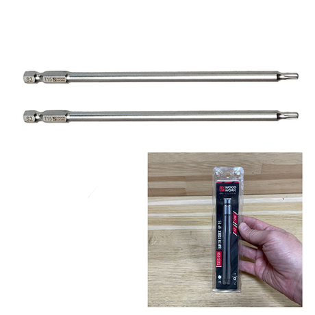 Набор бит 2 шт TORX-T15 №2 для саморезов, длина 150 мм WOODWORK TX15-150