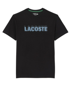 Теннисная футболка Lacoste Ultra Graphic Print Sport - black/light blue