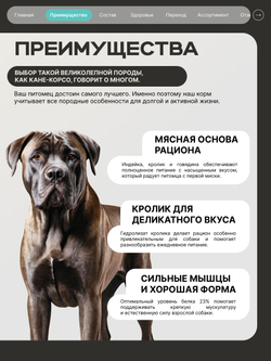 Корм для взрослых собак породы Кане-корсо, с кроликом, 3 кг, QUATTRO