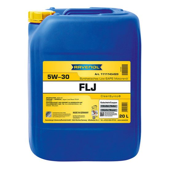 FLJ 5W-30 RAVENOL моторное масло 20 Литров