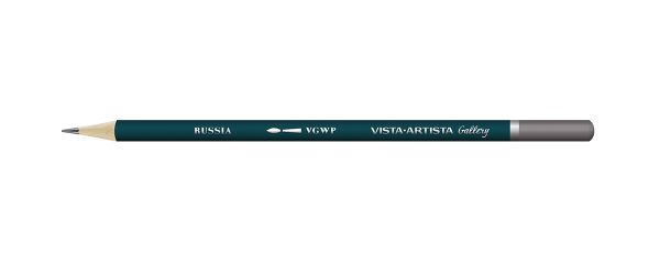Карандаш акварельный художественный заточенный, 6 шт, 811 Нейтрально серый (Neutral gray), Vista-Artista Gallery VGWP