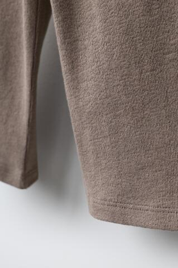 ZARA ОДНОТОННЫЕ БРЮКИ WIDE LEG, СЕРОВАТО-КОРИЧНЕВЫЙ