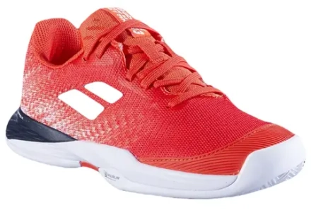 Детские теннисные кроссовки Babolat Jet Mach 3 Junior Clay - strike red/white