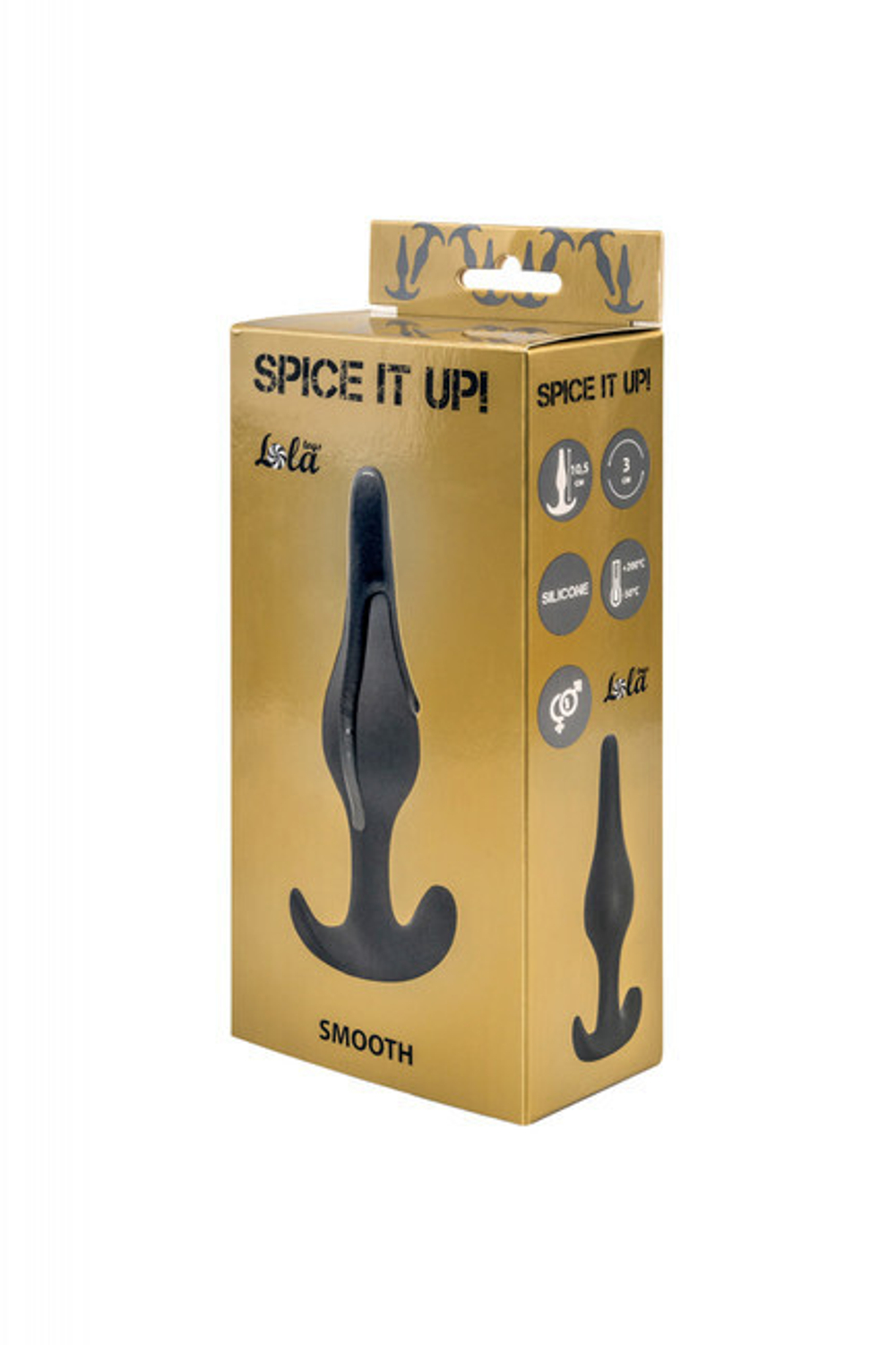 Анальная пробочка для ношения Spice it up Smooth Dark Grey (Цвет: серый)