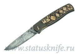 Нож Чебуркова Стриж малый Custom дамаск и кораллфотография - 1