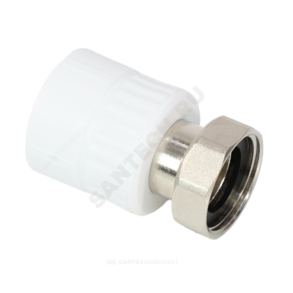 Муфта PP-R комбинированная белая Дн 32х1" с накидной гайкой VALFEX 10139332