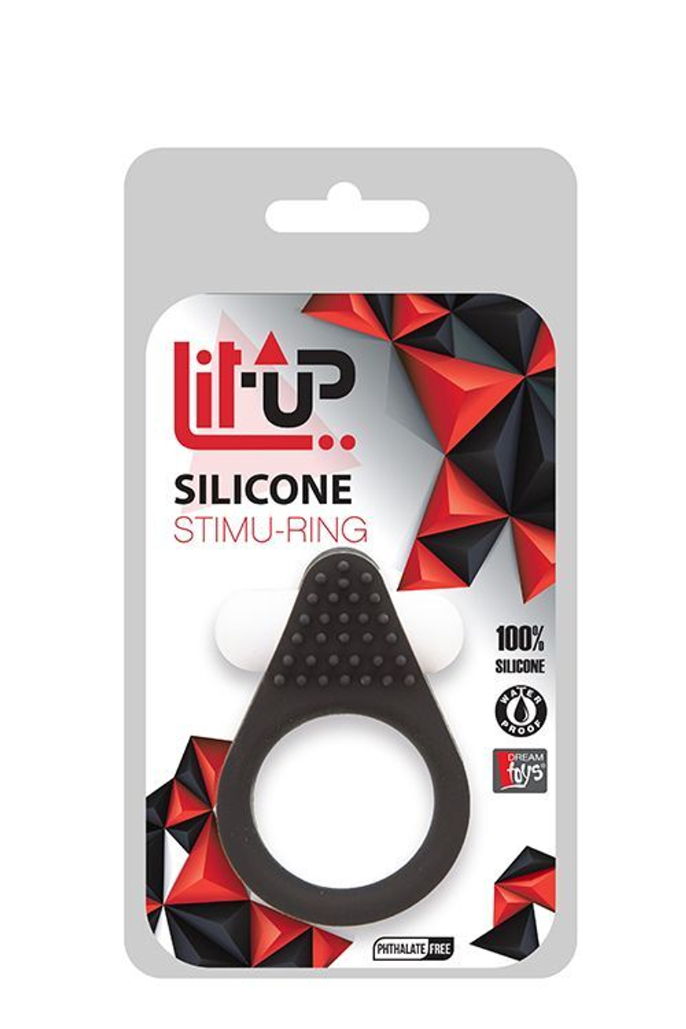 Чёрное эрекционное кольцо LIT-UP SILICONE STIMU RING 1 BLACK (Цвет: черный)