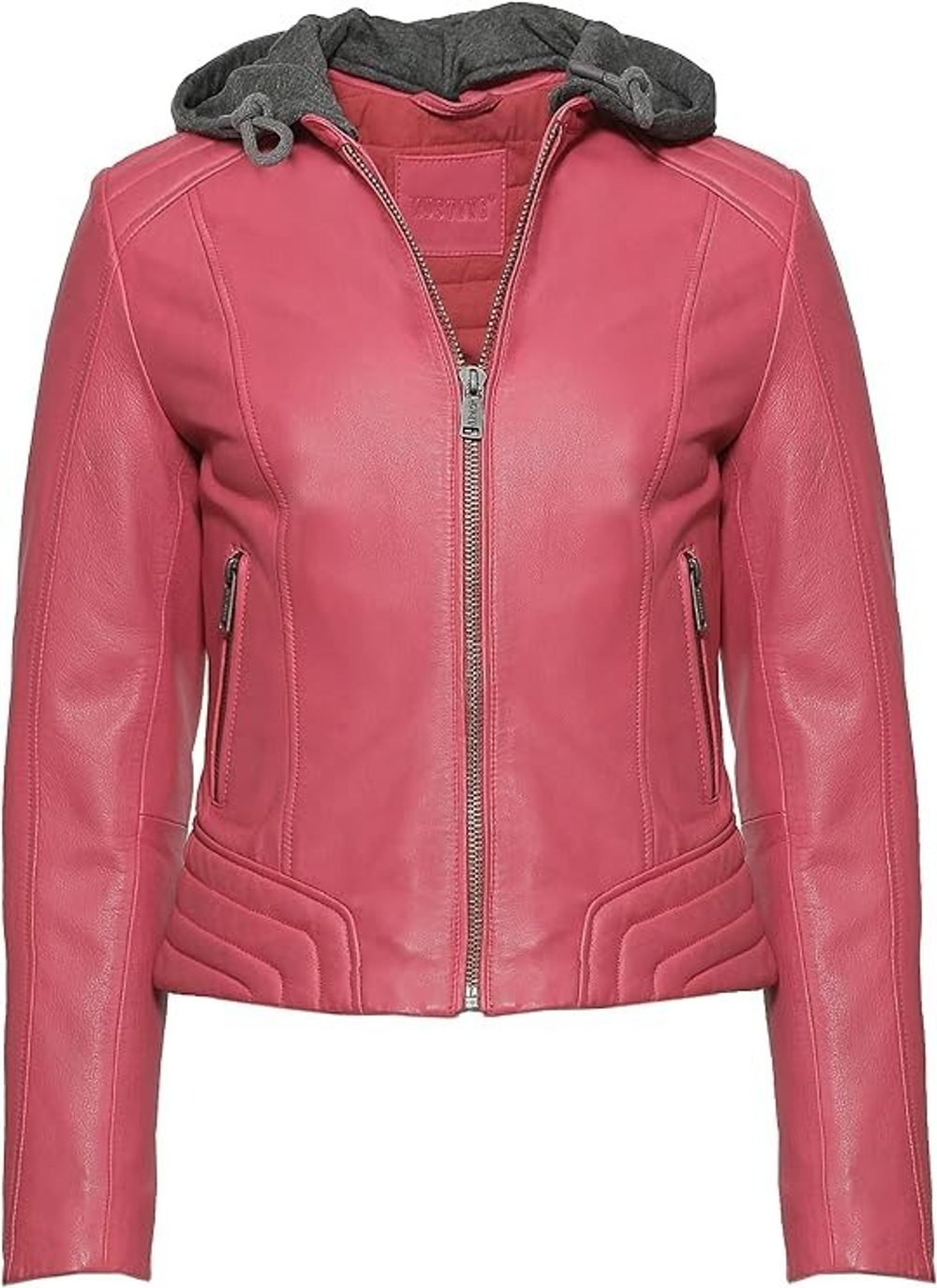 Куртка кожаная женская MUSTANG women's straight biker jacket with det. jersey hood