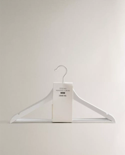 ZARA HOME ЛАКИРОВАННАЯ ВЕШАЛКА (НАБОР ИЗ 3 ШТ.), БЕЛЫЙ