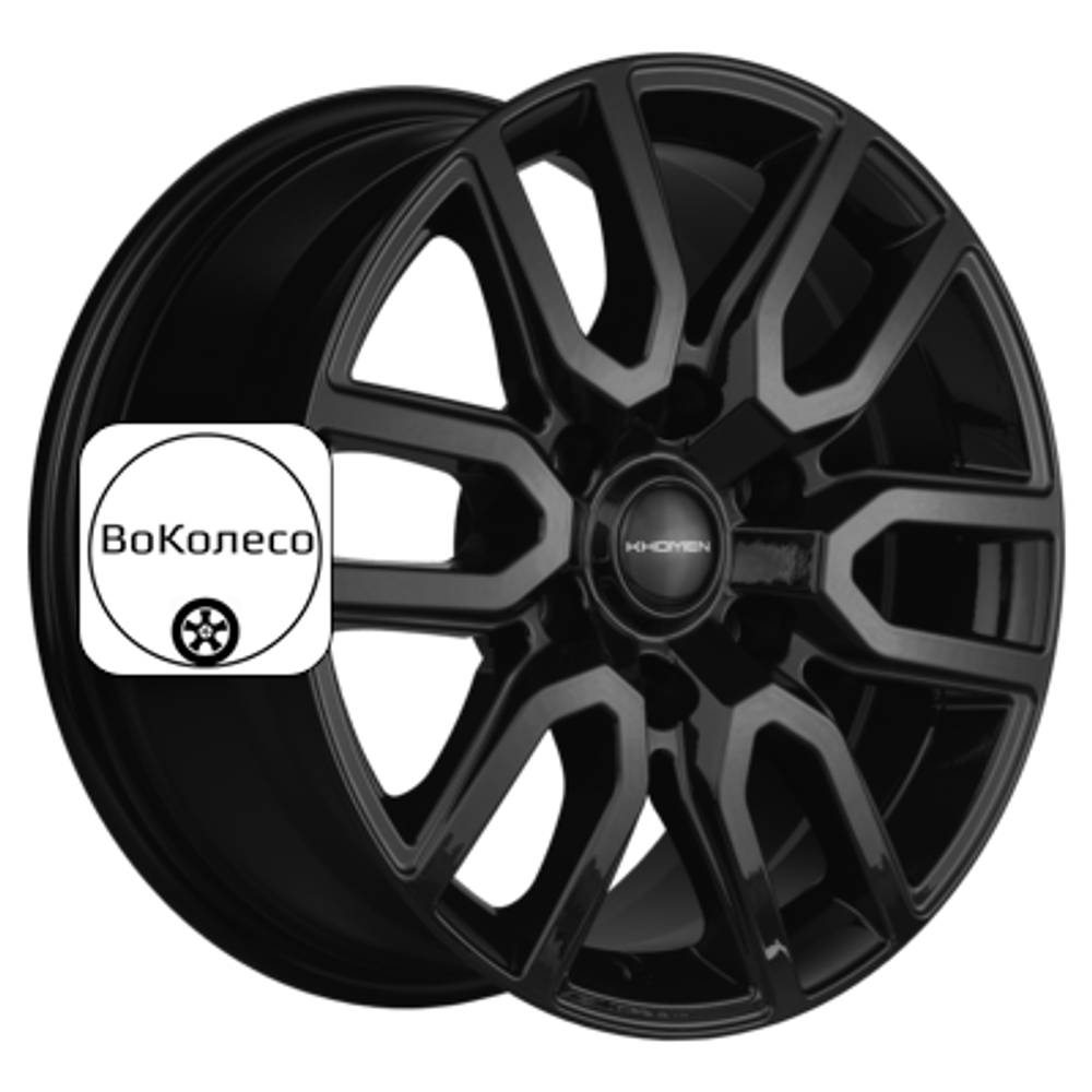 8x17/6x139,7 ET25 D106,1 KHW1723 (LC Prado/Lexus GX) Black Khomen Wheels