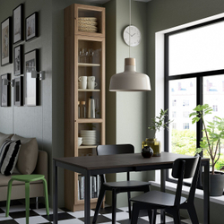 IKEA OXBERG (ИКЕА ОКСБЕРГ) — Стеклянная дверь, имитация. дуб, 40x35 см, фото 3
