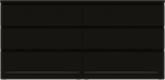 Тумба Варма 6 ящиков 160х78х40 (шпон ясень чёрный)