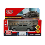Модель ин. мет. "Lada Vesta" 11,5см, двери, темно-серый, коробка VESTA-12-DGR (Технопарк)