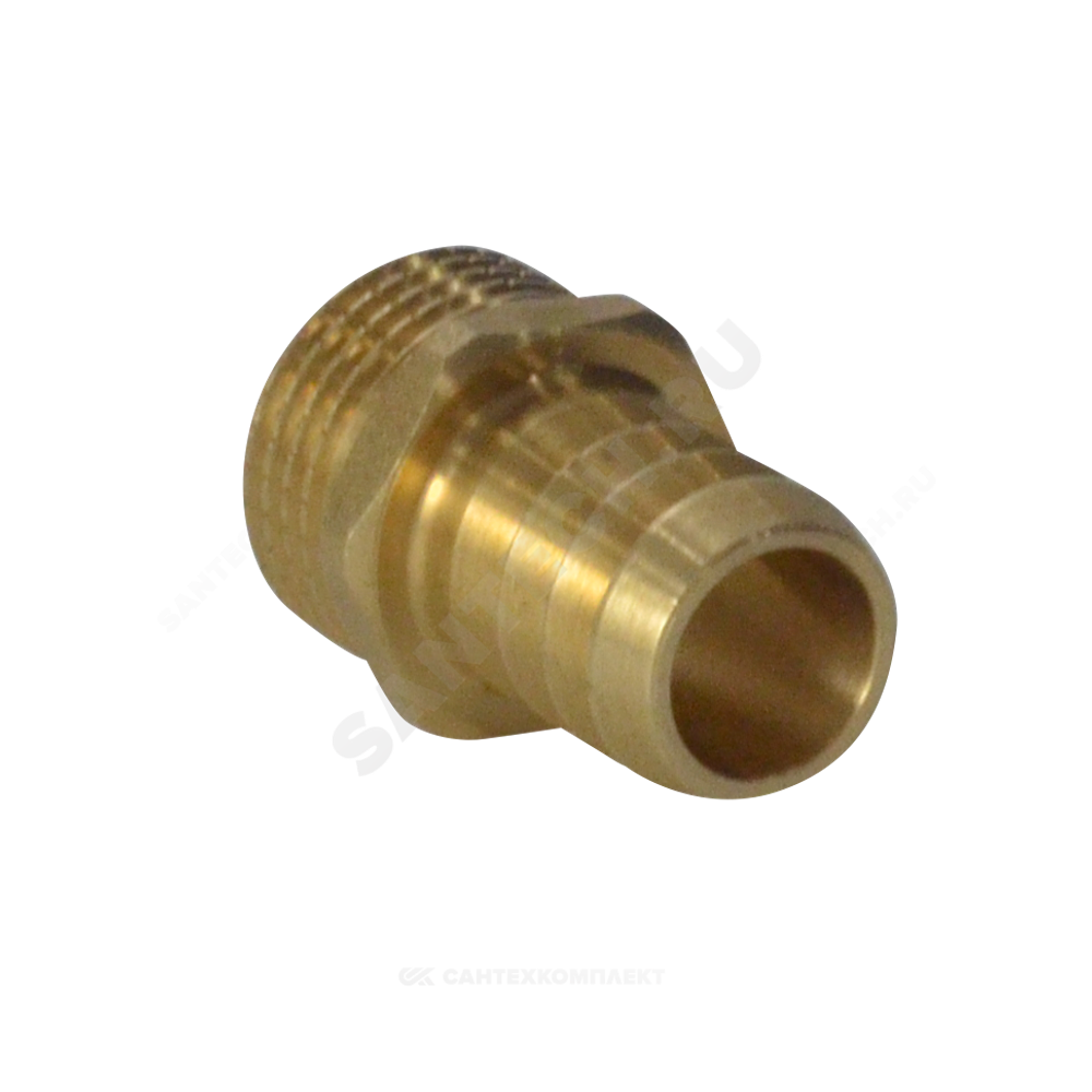 Переходник штуцерный латунь неразъемный для шланга Дн 20х1/2" НР SantechSystems