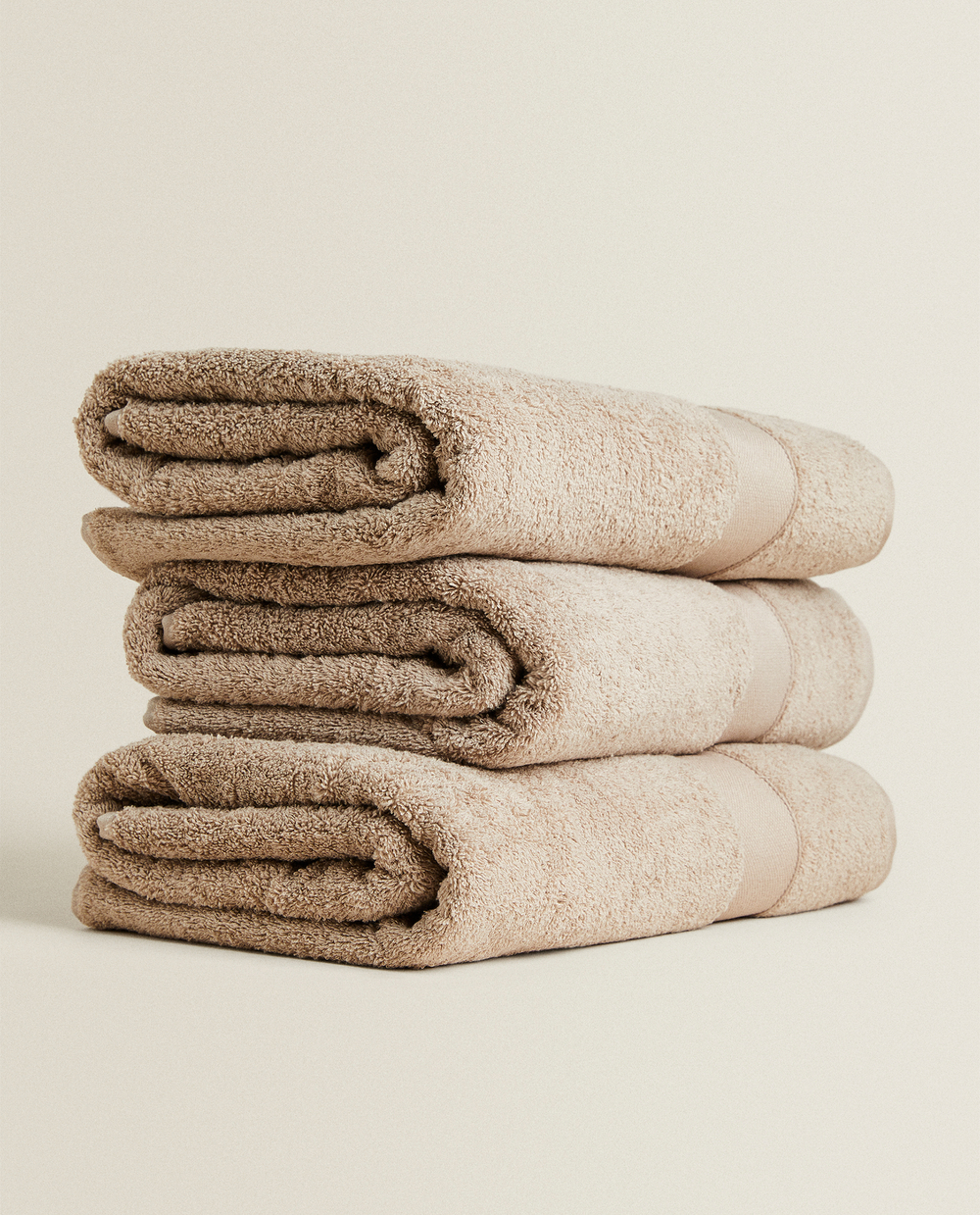 ZARA HOME ПОЛОТЕНЦЕ ИЗ ХЛОПКА ВЫСШЕГО КАЧЕСТВА, БЕЖЕВЫЙ