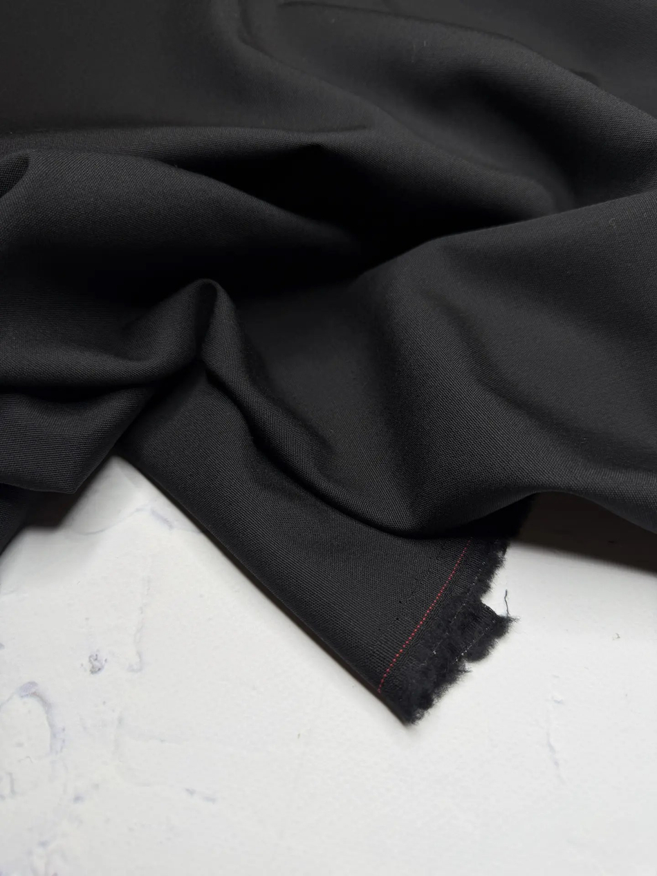 Костюмная однотонная шерсть (Marzotto, 100%шерсть, Антрацитовый бархат, 150, 290 гр/м2)