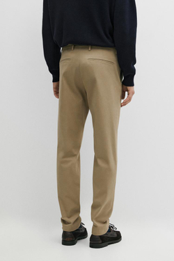 Massimo Dutti Зауженные брюки из смесового хлопка, жженый