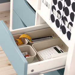 IKEA KALLAX  (ИКЕА КАЛЛАКС)  -  Вставка с 2 ящиками - волна/светлый серо-синий 33х33 см