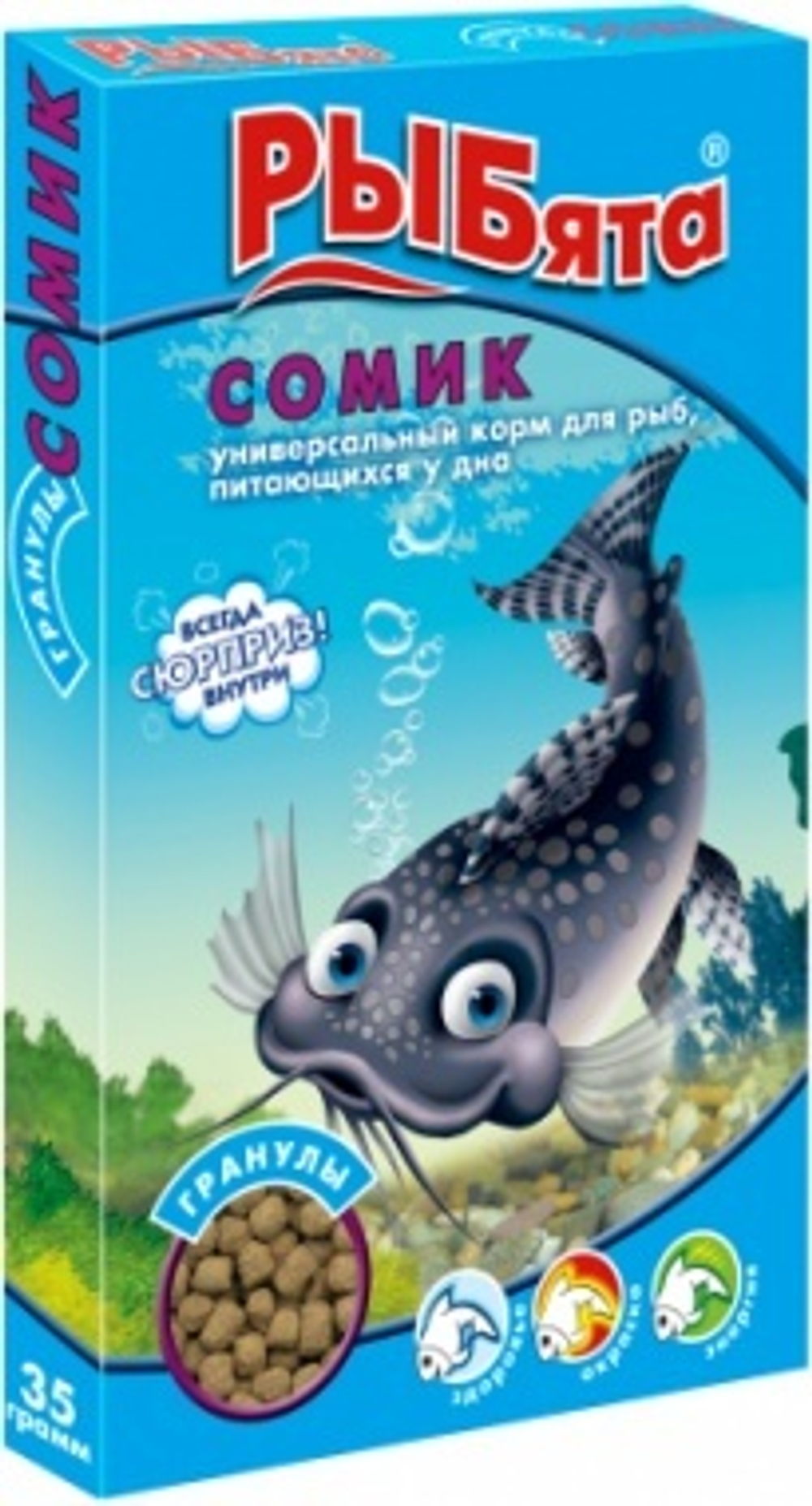 РЫБЯТА Сомик Корм для сомиков, гранулы, 35 г