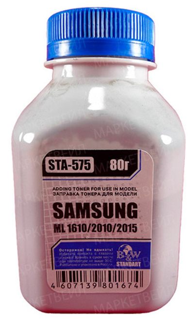 Тонер SAMSUNG ML-1610/1615/2010/2015 (80г) Black&White Standart фасовка Россия