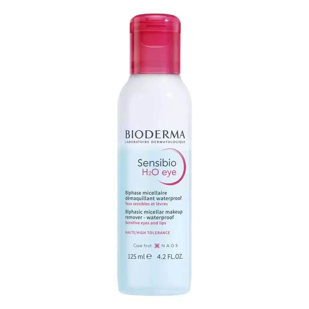 Двухфазное мицеллярное средство для очищения глаз и губ Bioderma Sensibio H2O 125 мл