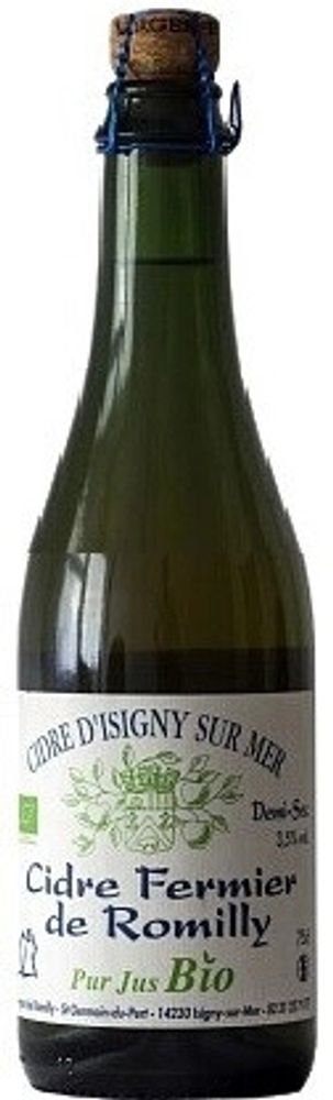 Сидр Фермье Де Ромийи Био Демисек / Cidre Fermier De Romilly Bio Demisec 0.375 - стекло