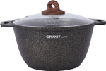 Кастрюля алюминиевая 4 л GRANIT ULTRA со стеклянной крышкой
