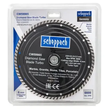 Круг отрезной 230*22,2*2,5мм Scheppach Sch-CW59985