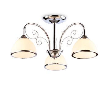Потолочный светильник 3*Е27 TR3181/3 CH/FR хром/белый матовый Traditional Ambrella