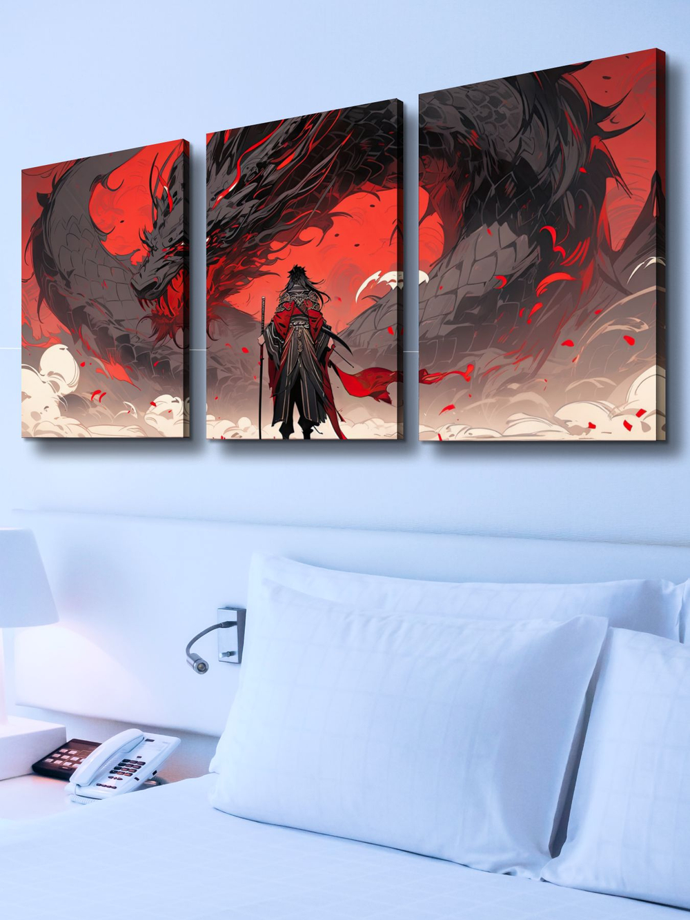 Картина Ночная луна модульная 50x70см 3шт.
