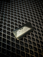 Патч-нож. Черно-белый узор Черепа