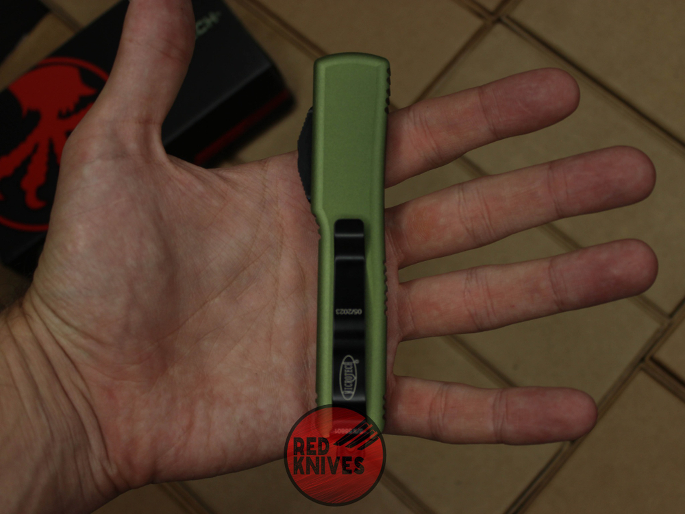 Нож Microtech Ultratech S/E - зеленая рукоять, стандартный черный клинок RK-358