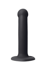 Черный фаллос на присоске Silicone Bendable Dildo S - 17 см. (Цвет: черный)