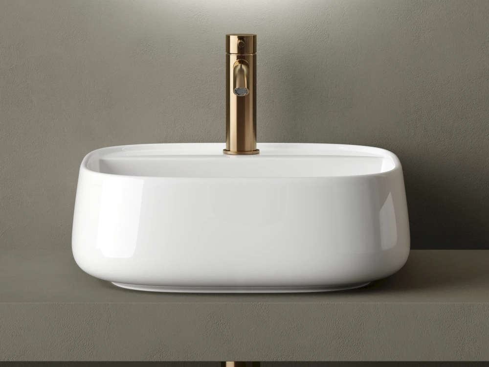 Раковина подвесная Ceramicanova Источник (Fonte) с отверстием под смеситель 420x425x145, белый, CN5052