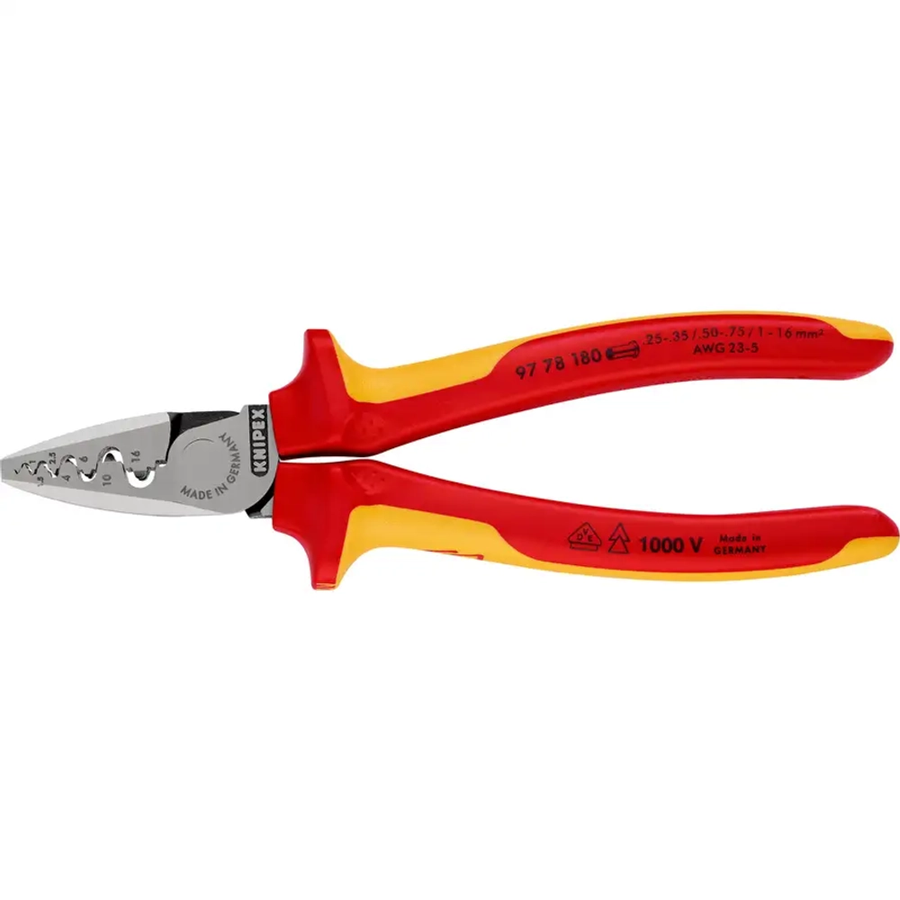 Инструмент для обжима контактных гильз 180 мм Knipex 97 78 180