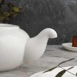 Чайник 850 мл d 15,5 см h9,5 см белый фарфор NEW P.L. Proff Cuisine [1]