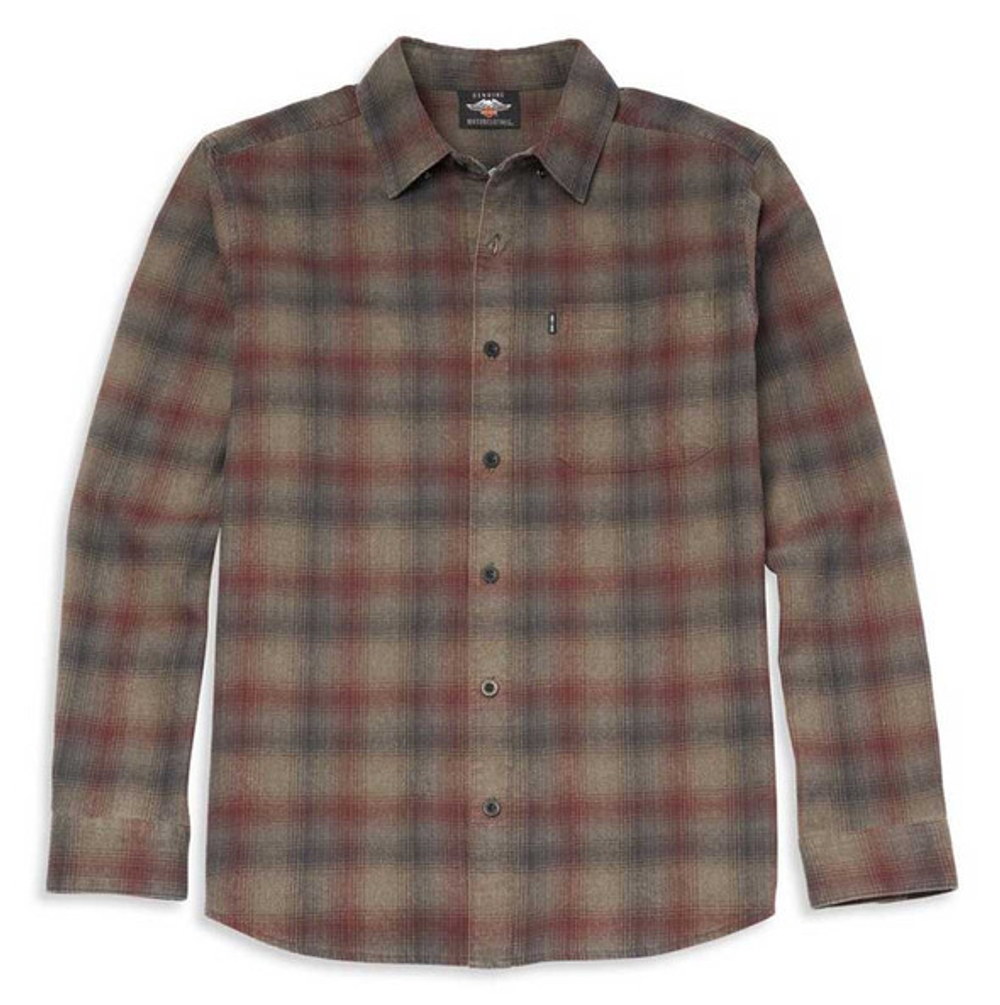 Рубашка Shed Font One Pocket Plaid Flannel Harley-Davidson (96144-22VM)