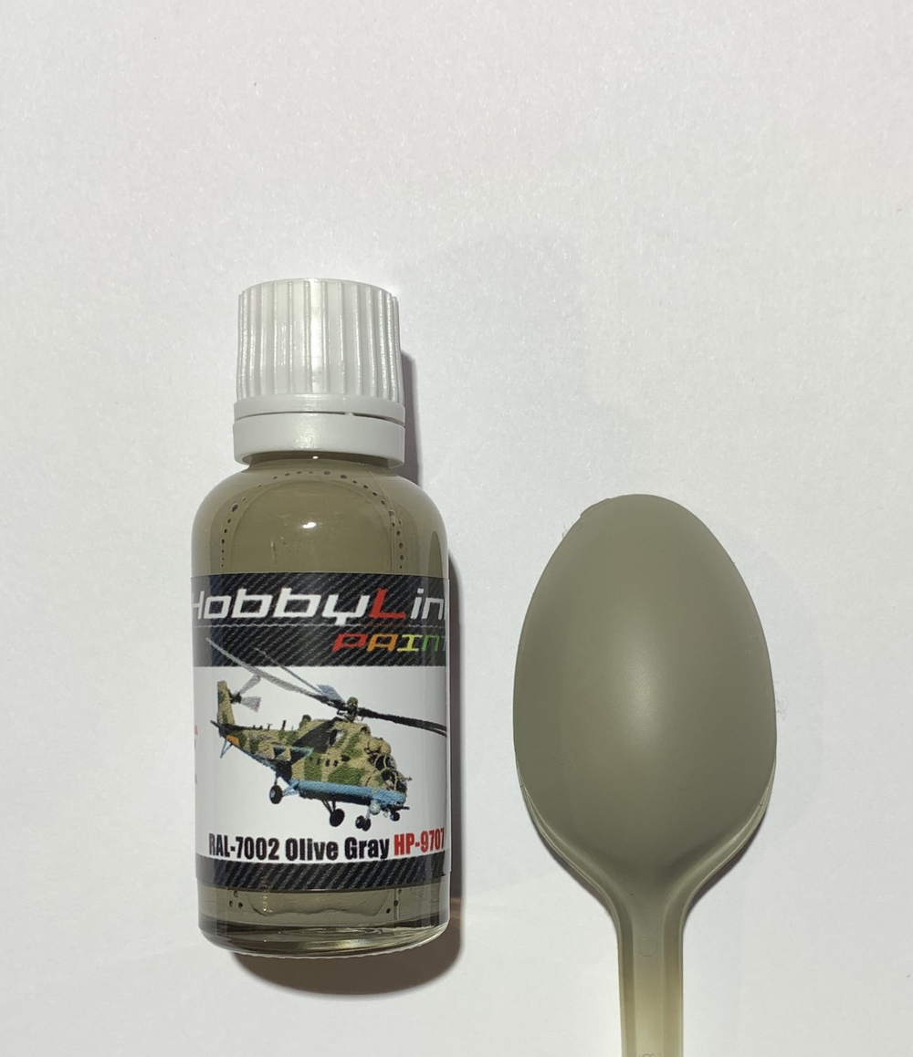 Краска лаковая HobbyLink RAL-7002 Olive Grey HP-9707
