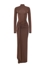 «Sculpting jersey dress» Платье из эластичного трикотажа с разрезом.