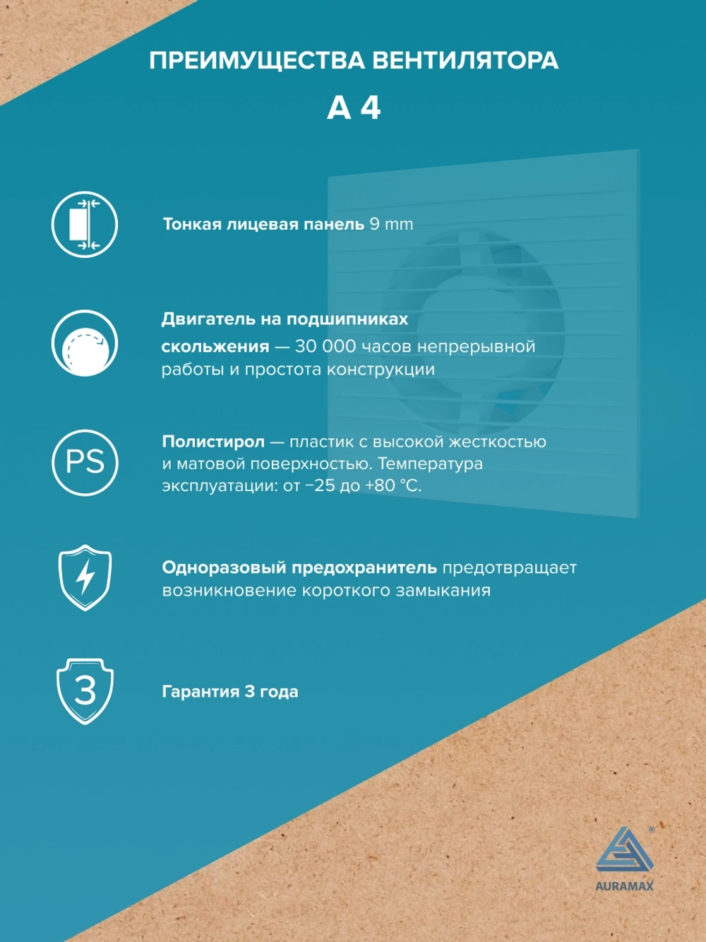 Вентилятор накладной A D100 AURAMAX