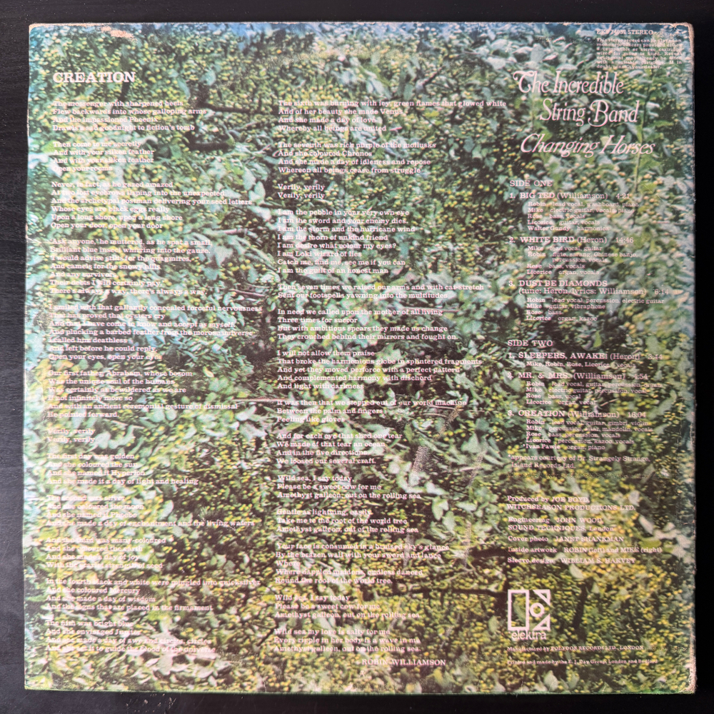 The Incredible String Band ‎– Changing Horses (Англия 1969г.)