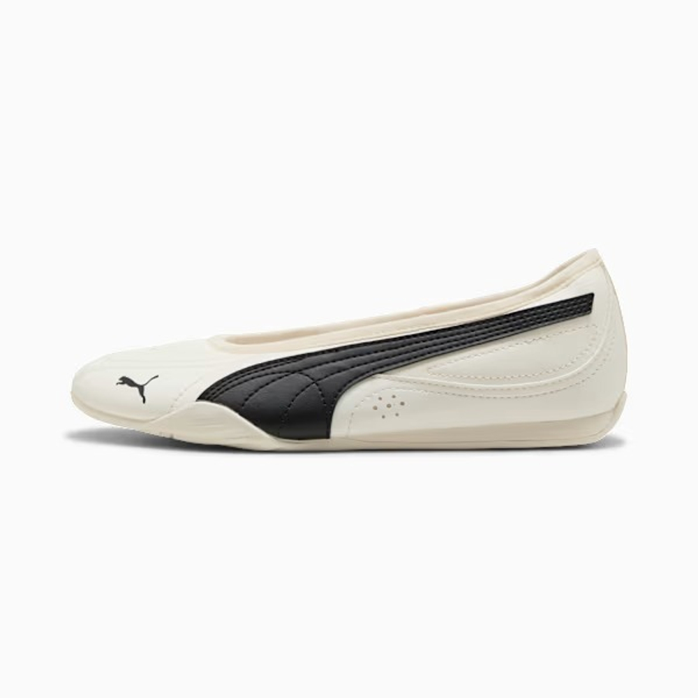 PUMA Кроссовки-балетки Catch, экрю/черный
