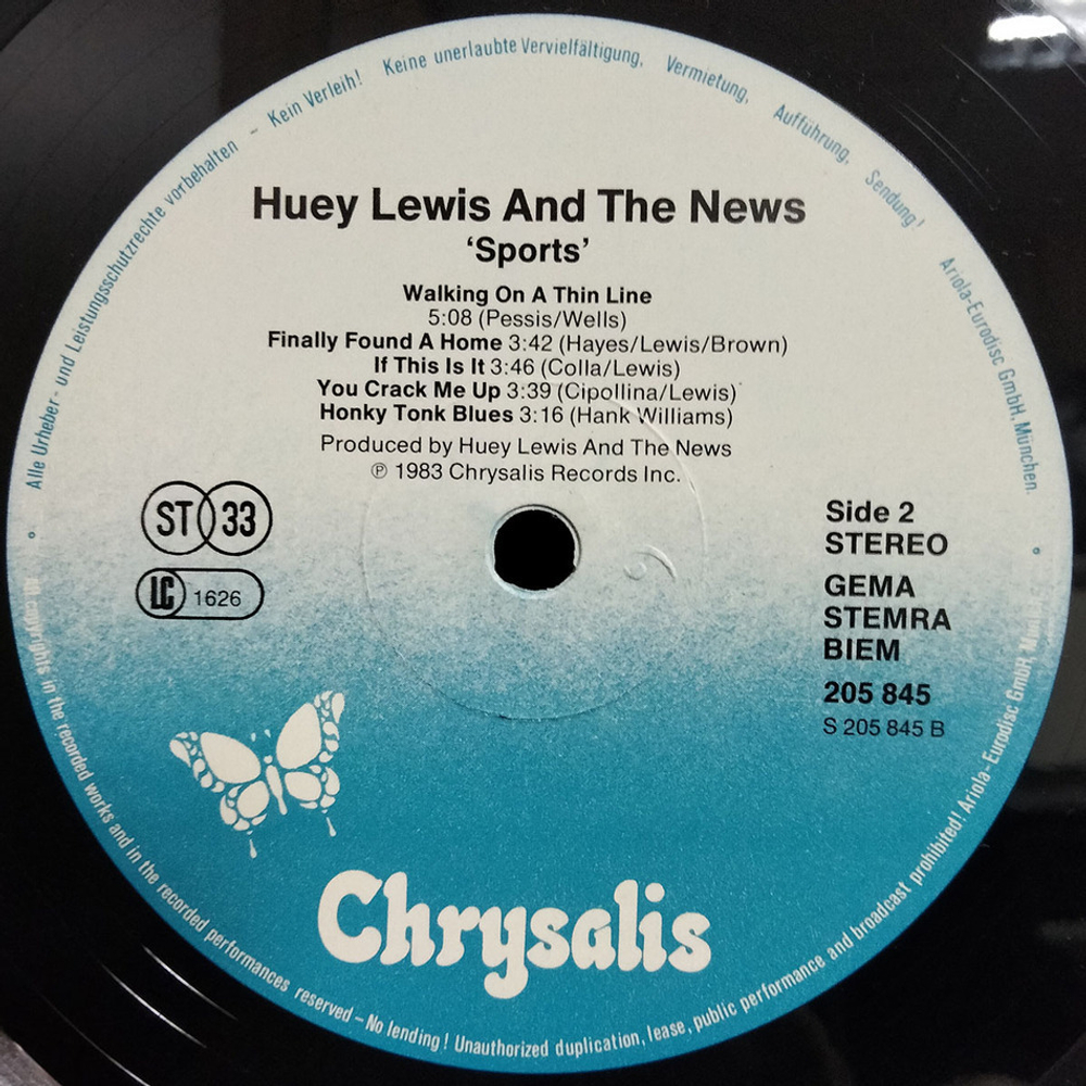 Huey Lewis And The News / Sports (LP)