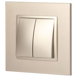 Переключатель ЭРА Elegance 14-1106-04 двойной 10АХ-250В IP20 шампань | Эра Elegance