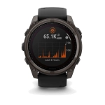 Умные часы Garmin Fenix 8, 51mm, Solar Sapphire Carbon Gray DLC Titanium with Black (010-02907-10)