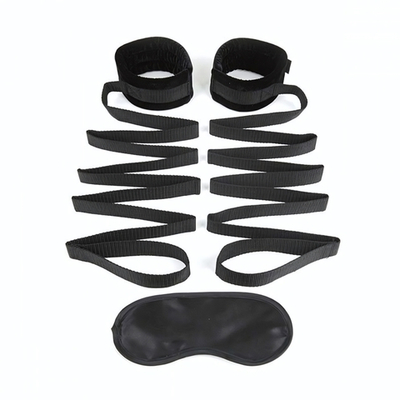 Чёрные манжеты для фиксации на кровати Bondage Bed Strap (Цвет: черный)