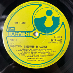 Винтажная виниловая пластинка LP Pink Floyd Obscured By Clouds (Англия 1976)