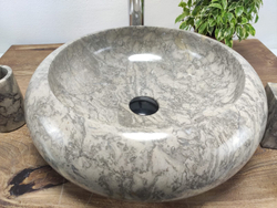 Раковина из мрамора Donut Grey Doreng DM-81038 45x45x13 из натурального камня