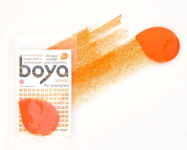 Пастель восковая Boya, мелок, 20 г, 1 шт, оранжевый