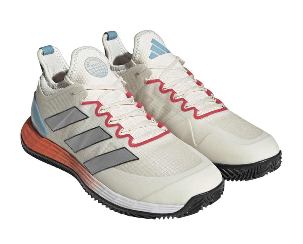Мужские кроссовки теннисные Adidas Adizero Ubersonic 4 M Clay - chalk white/silver metallic/preloved blue